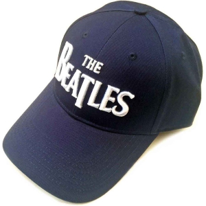 The Beatles - White Drop T Logo Navy Baseball C in the group MERCHANDISE / Merch / Pop-Rock at Bengans Skivbutik AB (5532882)