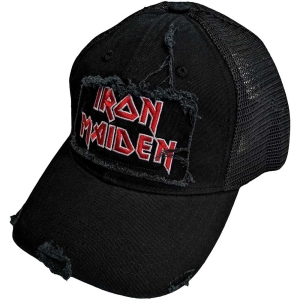Iron Maiden - Scuffed Logo Bl Mesh-Back C in the group MERCHANDISE / Merch / Hårdrock at Bengans Skivbutik AB (5532948)