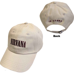 Nirvana - Text Logo In Utero Sand Baseball C in the group MERCHANDISE / Merch / Hårdrock at Bengans Skivbutik AB (5532976)