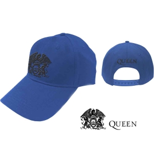 Queen - Black Classic Crest Mid-Blue Baseball C in the group MERCHANDISE / Merch / Pop-Rock at Bengans Skivbutik AB (5532993)