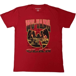 Wu-Tang Clan - Brick Wall Uni Red    in the group MERCH / T-Shirt /  at Bengans Skivbutik AB (5533312r)