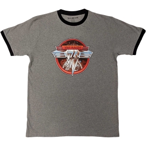 Van Halen - Circle Logo Ringer Uni Grey    in the group MERCH / T-Shirt /  at Bengans Skivbutik AB (5533596r)