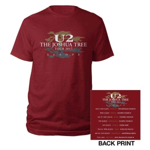 U2 - Joshua Tree 2017 Uni Red    in the group MERCH / T-Shirt /  at Bengans Skivbutik AB (5533790r)