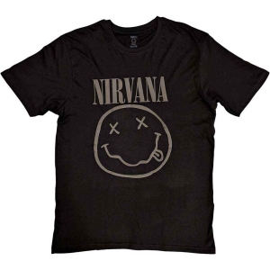 Nirvana - Black Smiley Hi-Build Uni Bl    in the group MERCH / T-Shirt /  at Bengans Skivbutik AB (5534151r)
