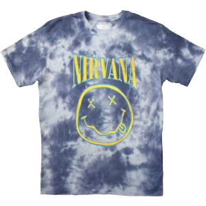 Nirvana - Smiley Blue Stroke Uni Blue Dip-Dye    in the group MERCHANDISE / T-shirt / Hårdrock at Bengans Skivbutik AB (5534154r)