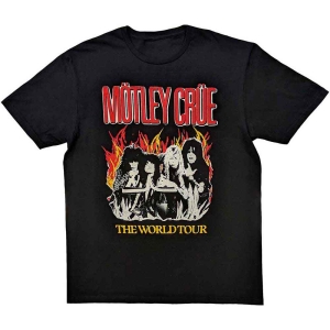 Motley Crue - Vintage World Tour Flames Uni Bl    in the group MERCH / T-Shirt /  at Bengans Skivbutik AB (5534697r)