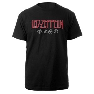 Led Zeppelin - Logo & Symbols Uni Bl    in the group MERCH / T-Shirt /  at Bengans Skivbutik AB (5535314r)