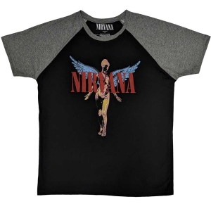 Nirvana - Angelic Uni Bl/Grey Raglan:  in the group MERCH / T-Shirt /  at Bengans Skivbutik AB (5535342r)