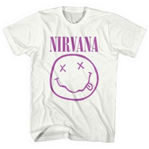 Nirvana - Purple Smiley Uni Wht    in the group MERCH / T-Shirt /  at Bengans Skivbutik AB (5535351r)