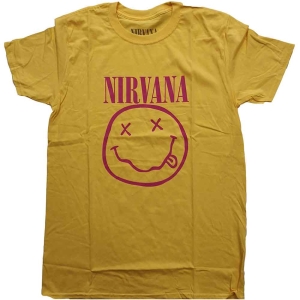 Nirvana - Pink Smiley Uni Yell    in the group MERCH / T-Shirt /  at Bengans Skivbutik AB (5535629r)