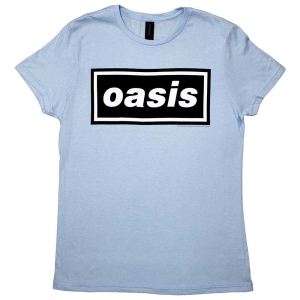 Oasis - Decca Logo Lady Lht Blue    in the group MERCH / T-Shirt /  at Bengans Skivbutik AB (5535636r)