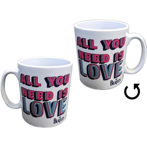 The Beatles - All You Need Is Love Wht Unboxed Mug in the group MERCHANDISE / Merch / Pop-Rock at Bengans Skivbutik AB (5535905)
