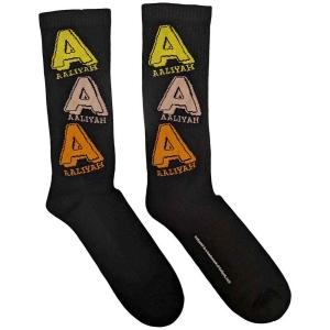 Aaliyah - Tricolor Logo Uni Bl Socks (Eu 40-45) in the group MERCHANDISE / Merch / RnB-Soul at Bengans Skivbutik AB (5536095)