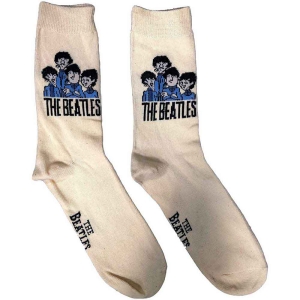 The Beatles - Cartoon Group Lady Cream Socks:  in the group MERCHANDISE / Merch / Pop-Rock at Bengans Skivbutik AB (5536222)