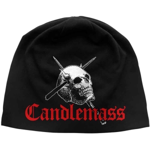 Candlemass - Skull & Logo Jd Print Beanie H in the group MERCHANDISE / Merch / Hårdrock at Bengans Skivbutik AB (5536372)