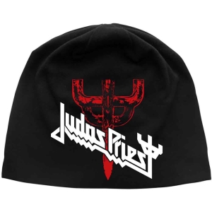 Judas Priest - Logo & Fork Jd Print Beanie H in the group MERCHANDISE at Bengans Skivbutik AB (5536464)