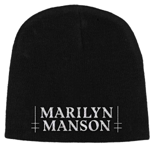 Marilyn Manson - Logo Beanie Ha in the group MERCHANDISE / Merch / Hårdrock at Bengans Skivbutik AB (5536472)