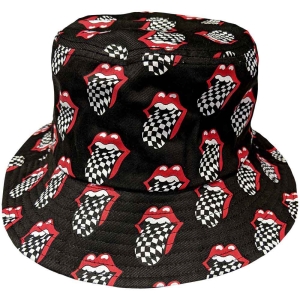 Rolling Stones - Checker Tongue Pattern Char Bucket Hat:  in the group MERCHANDISE / Merch / Pop-Rock at Bengans Skivbutik AB (5536577)