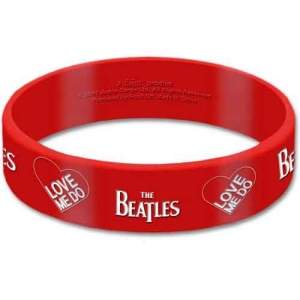 The Beatles - Love Me Do Red Gum Wristband in the group MERCHANDISE / Merch / Pop-Rock at Bengans Skivbutik AB (5536804)