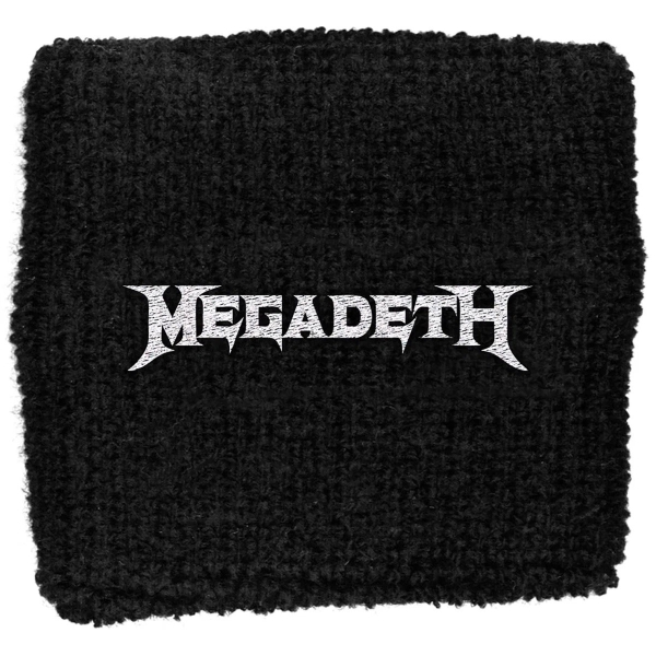 Megadeth - Unisex Embroidered Wristband: Logo (Black) in the group MERCHANDISE / Merch / Nyheter / Hårdrock at Bengans Skivbutik AB (5536841)