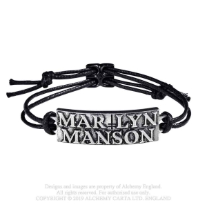 Marilyn Manson - Logo Rope Bracelet in the group MERCHANDISE / Merch / Hårdrock at Bengans Skivbutik AB (5536887)