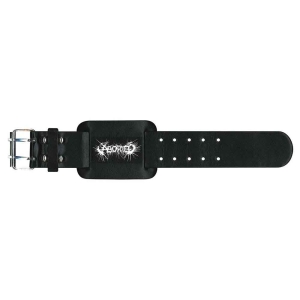 Aborted - Logo Leather Wriststrap in the group MERCHANDISE / Merch / Hårdrock at Bengans Skivbutik AB (5536910)