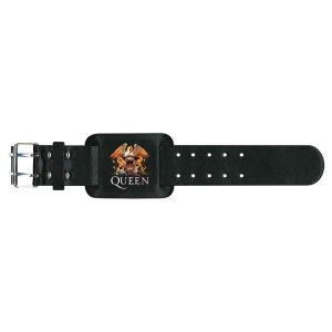 Queen - Crest Leather Wriststrap in the group MERCHANDISE / Merch / Pop-Rock at Bengans Skivbutik AB (5536935)