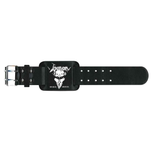 Venom - Black Metal Leather Wriststrap in the group MERCHANDISE at Bengans Skivbutik AB (5536940)