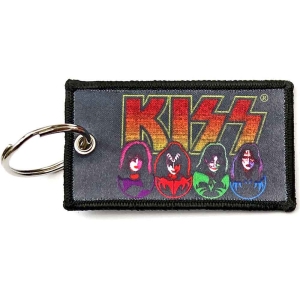 Kiss - Faces & Icons Woven Patch Keychain in the group MERCHANDISE / Merch / Hårdrock at Bengans Skivbutik AB (5536950)