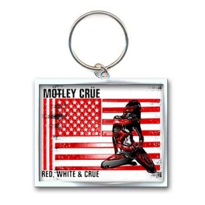 Motley Crue - Red White & Crue Logo Keychain in the group MERCHANDISE / Merch / Hårdrock at Bengans Skivbutik AB (5537057)