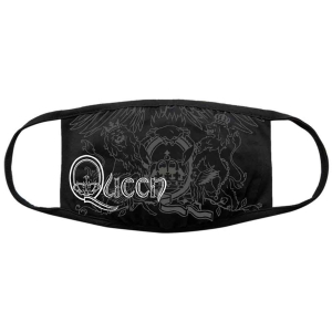 Queen - Retro Logo & Crest Bl Face Mask in the group MERCHANDISE / Merch / Pop-Rock at Bengans Skivbutik AB (5537245)