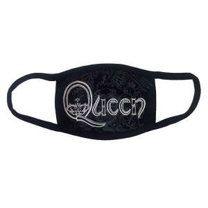 Queen - White Retro Logo Bl Face Mask in the group MERCHANDISE / Merch / Pop-Rock at Bengans Skivbutik AB (5537247)