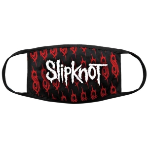 Slipknot - White Logo & Sigils Bl Face Mask in the group MERCHANDISE / Merch / Hårdrock at Bengans Skivbutik AB (5537251)