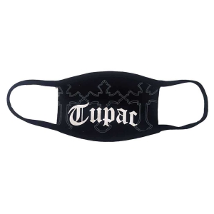Tupac - Logo & Crosses Bl Face Mask in the group MERCHANDISE / Merch / Hip Hop-Rap at Bengans Skivbutik AB (5537254)