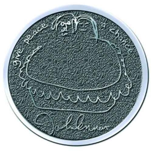 John Lennon - Give Peace A Chance Hichrome Pin Badge in the group MERCHANDISE / Merch / Pop-Rock at Bengans Skivbutik AB (5537327)