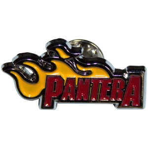 Pantera - Flame Logo Pin Badge in the group MERCHANDISE / Merch / Hårdrock at Bengans Skivbutik AB (5537380)