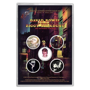 David Bowie - Early Albums Button Badge Pack in the group MERCHANDISE / Merch / Pop-Rock at Bengans Skivbutik AB (5537460)