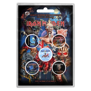 Iron Maiden - Later Albums Button Badge Pack in the group MERCHANDISE / Merch / Hårdrock at Bengans Skivbutik AB (5537466)