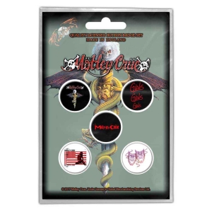 Motley Crue - Dr Feelgood Button Badge Pack in the group MERCHANDISE / Merch / Hårdrock at Bengans Skivbutik AB (5537472)
