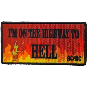 Ac/Dc - Highway To Hell Flames Printed Patch in the group MERCHANDISE / Merch / Hårdrock at Bengans Skivbutik AB (5537664)