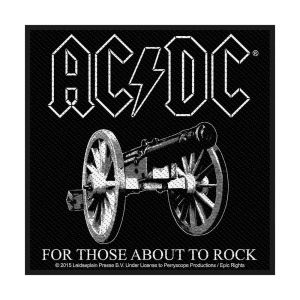 Ac/Dc - For Those About To Rock Bl Standard Patc in the group MERCHANDISE / Merch / Hårdrock at Bengans Skivbutik AB (5537689)