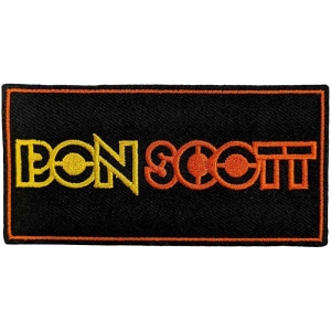 Bon Scott - Logo Woven Patch in the group MERCHANDISE / Merch / Hårdrock at Bengans Skivbutik AB (5537774)