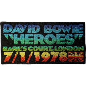 David Bowie - Heroes Earls Court Woven Patch in the group MERCHANDISE at Bengans Skivbutik AB (5537816)