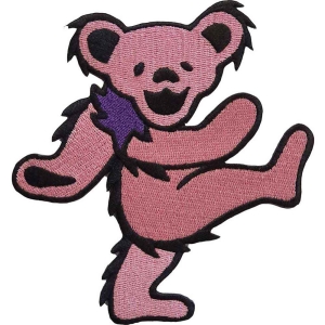 Grateful Dead - Pink Dancing Bear Woven Patch in the group MERCHANDISE / Merch / Pop-Rock at Bengans Skivbutik AB (5537920)