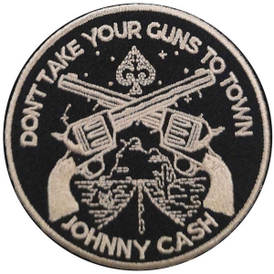 Johnny Cash - Don't Take Your Guns Woven Patch in the group MERCHANDISE / Merch / Country at Bengans Skivbutik AB (5538016)
