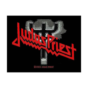 Judas Priest - Logo/Fork Standard Patch in the group MERCHANDISE / Merch / Hårdrock at Bengans Skivbutik AB (5538028)