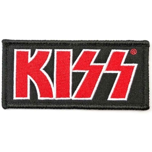 Kiss - Red Logo Woven Patch in the group MERCHANDISE / Merch / Hårdrock at Bengans Skivbutik AB (5538042)
