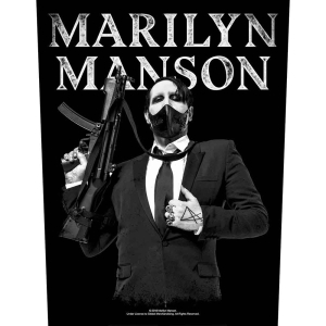 Marilyn Manson - Machine Gun Back Patch in the group MERCHANDISE / Merch / Hårdrock at Bengans Skivbutik AB (5538094)