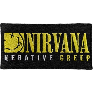 Nirvana - Negative Creep Woven Patch in the group MERCHANDISE / Merch / Hårdrock at Bengans Skivbutik AB (5538227)