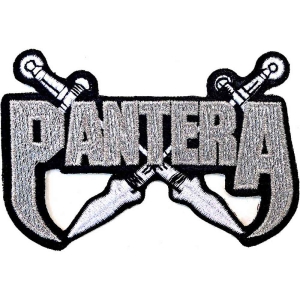 Pantera - Silver Swords Woven Patch in the group MERCHANDISE / Merch / Hårdrock at Bengans Skivbutik AB (5538248)
